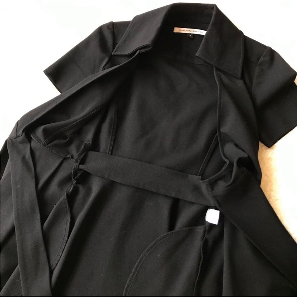 DIANE VON FURSTENBERG DVF Black Wrap Dress - Picture 4 of 7